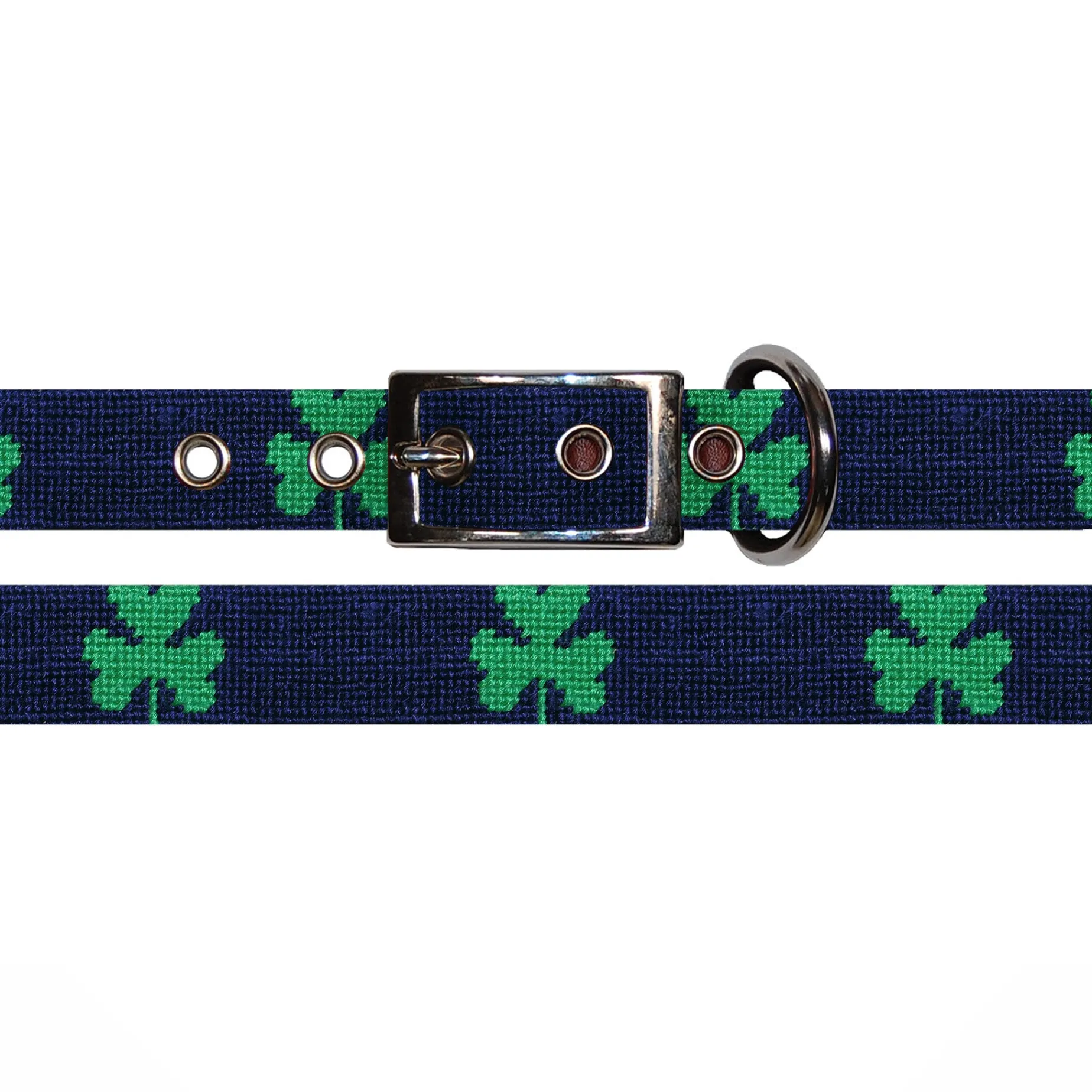 Shamrock Dog Collar (Dark Navy)