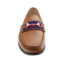 Surcingle Downing Bit Loafers (Dark Navy-Red) (Saddle Leather)