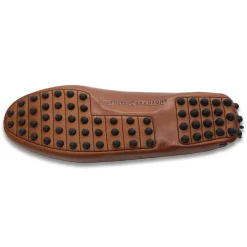 Surcingle Driving Shoes (Dark Navy-Forest) (Chestnut Leather)