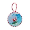 Surfing Santa Ornament