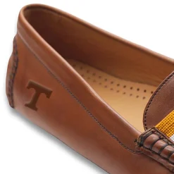 Tennessee Surcingle Driving Shoes (Orange-White) (Chestnut Leather-Logo)