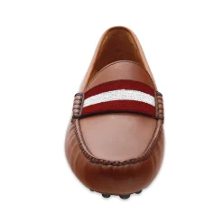 Texas A&M Surcingle Driving Shoes (Maroon-White) (Chestnut Leather-Logo)