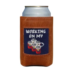 Working On My Six Pack Can Cooler (Dark Navy)
