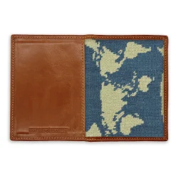 World Map Passport Case (Slate)