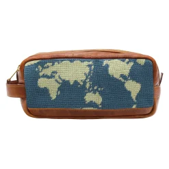 World Map Toiletry Bag (Slate)