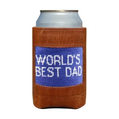 World's Best Dad Can Cooler (Royal)