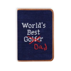 World's Best Golfer Dad Golf Scorecard Holder (Dark Navy)