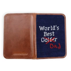 World's Best Golfer Dad Golf Scorecard Holder (Dark Navy)